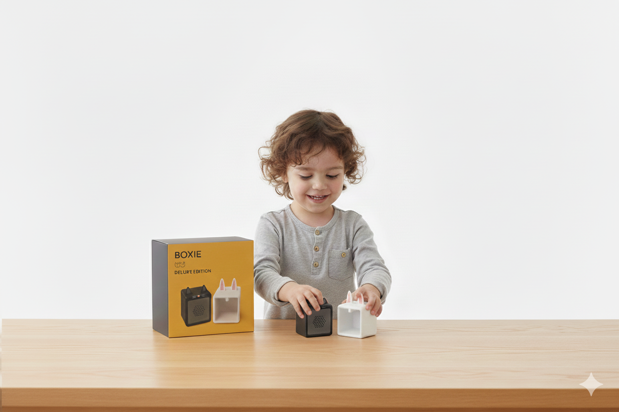 Kid Playing with Boxie